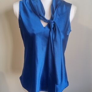 Nine West Women's Sleeveless Blouse blue small